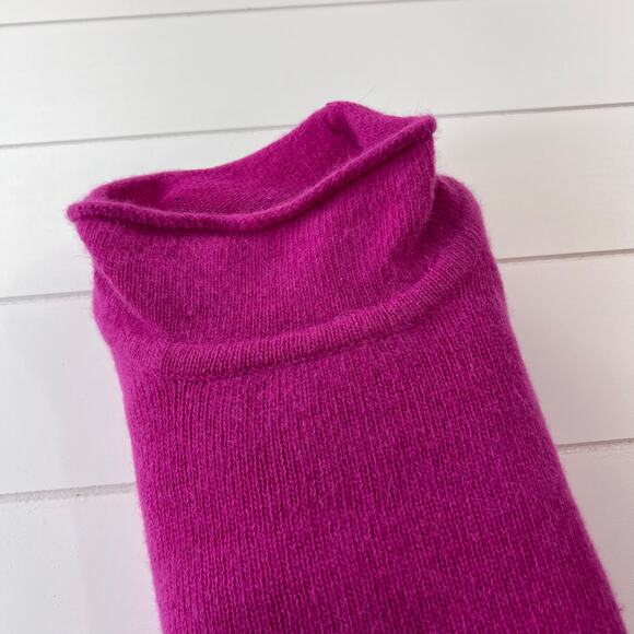 Deans of Scotland Vintage Pink Turtleneck Wool Rabbit Hair Sweater Size Large - Picture 5 of 5